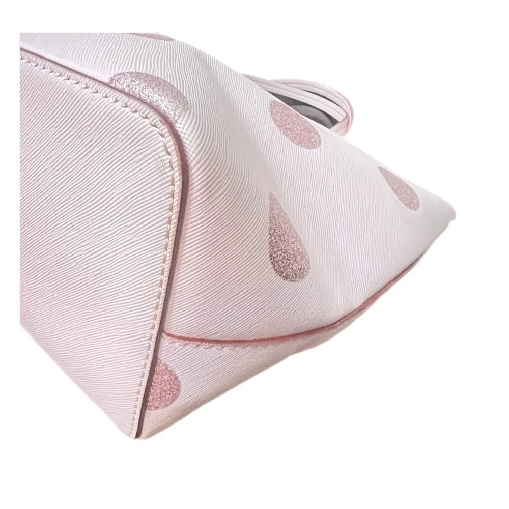 Kate Spade Pink Polka Dot Tote Bag Measurement 14.5 x 5 x 9